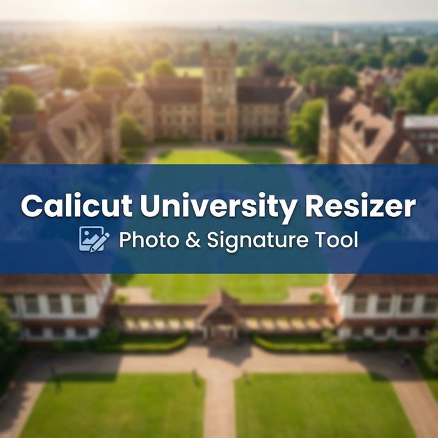 Preview University Calicut University Photo Resizer 2025 | UGCAP & PGCAP