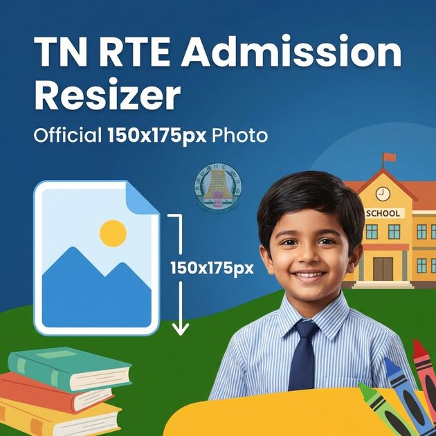 TN RTE Admission Photo Resizer (Official Size) - 100% Free